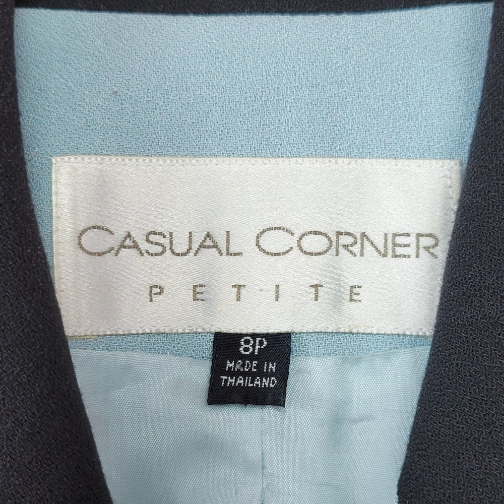 Vintage 90s Baby Blue & Black Colorblock Blazer Jacket - Picture 8 of 8